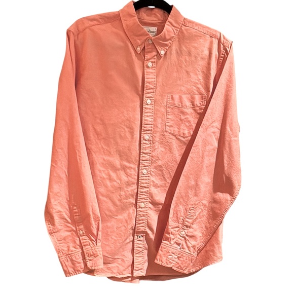 2 Men's CLASSIC OXFORD SHIRTS Hurley & GAP, Denim Blue and Coral. Both size L - Picture 4 of 15